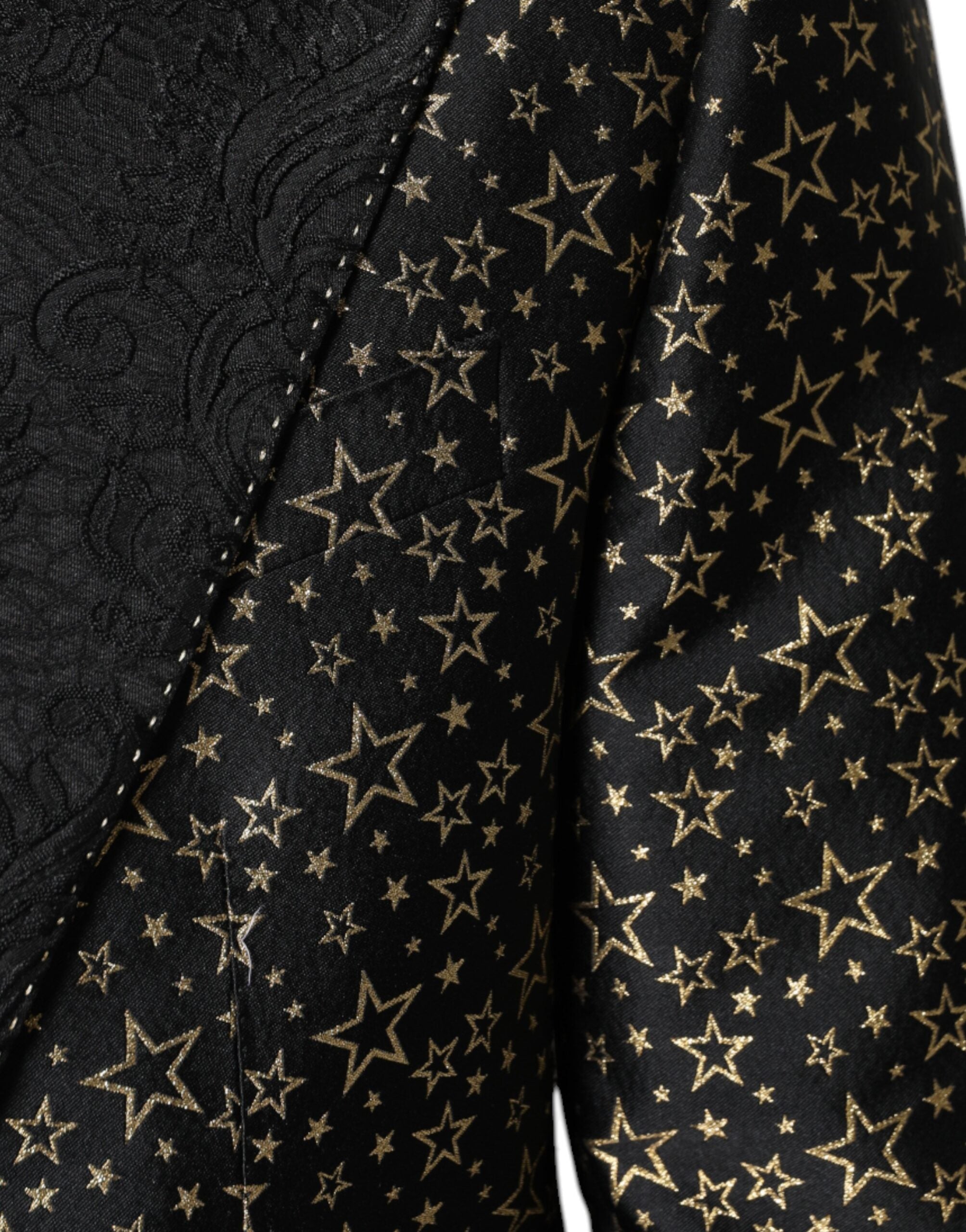 Black Stars Jacquard SICILIA 2 Piece Suit - ventzia