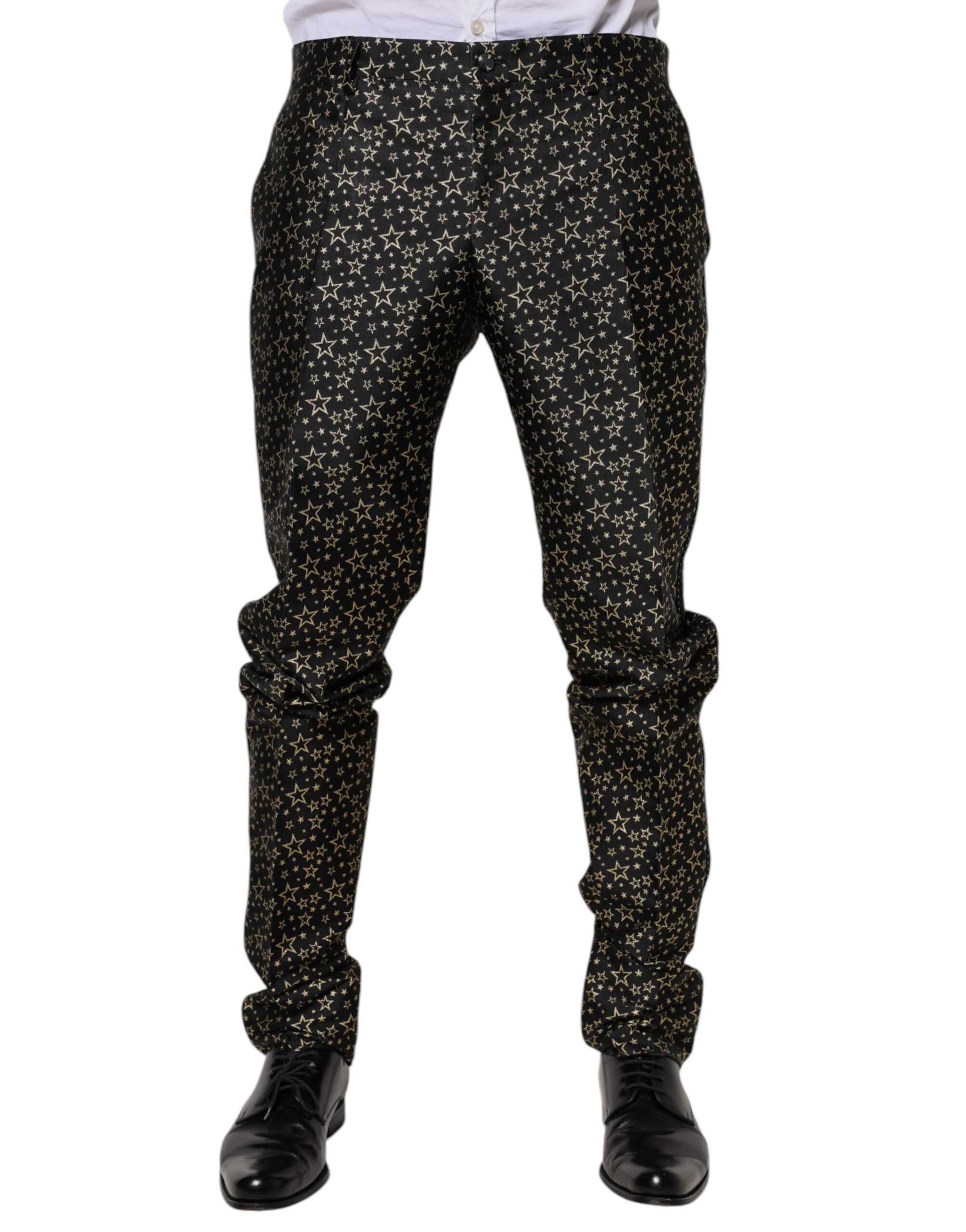 Black Stars Jacquard SICILIA 2 Piece Suit - ventzia