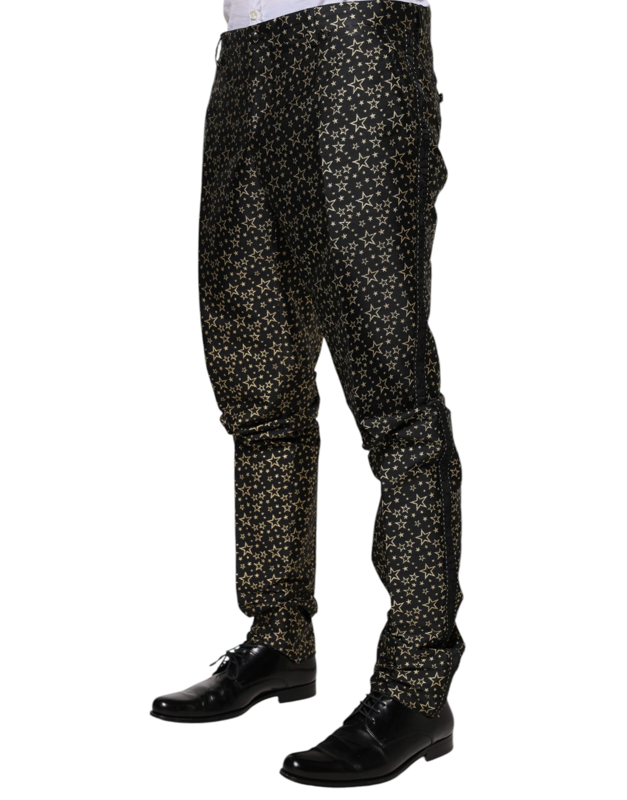 Black Stars Jacquard SICILIA 2 Piece Suit - ventzia