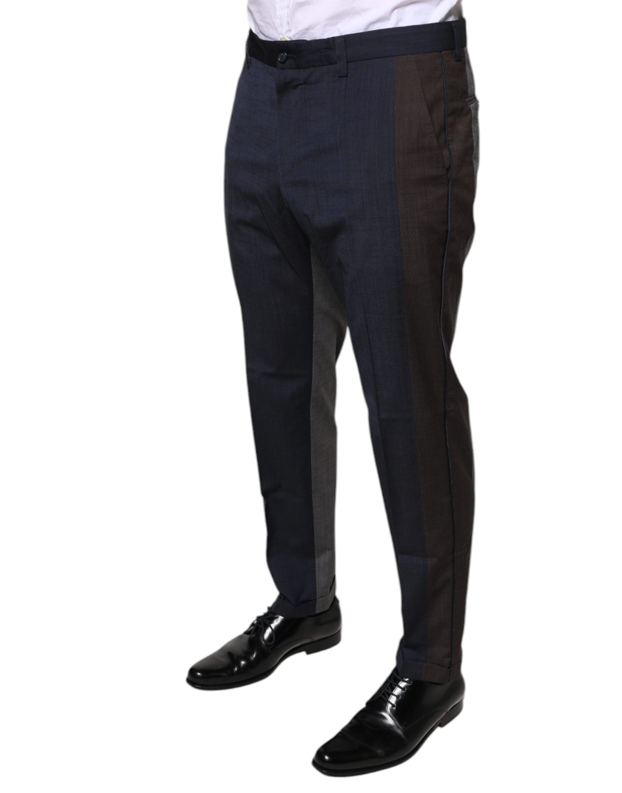 Black Cotton Wool Formal Dress Pants - ventzia