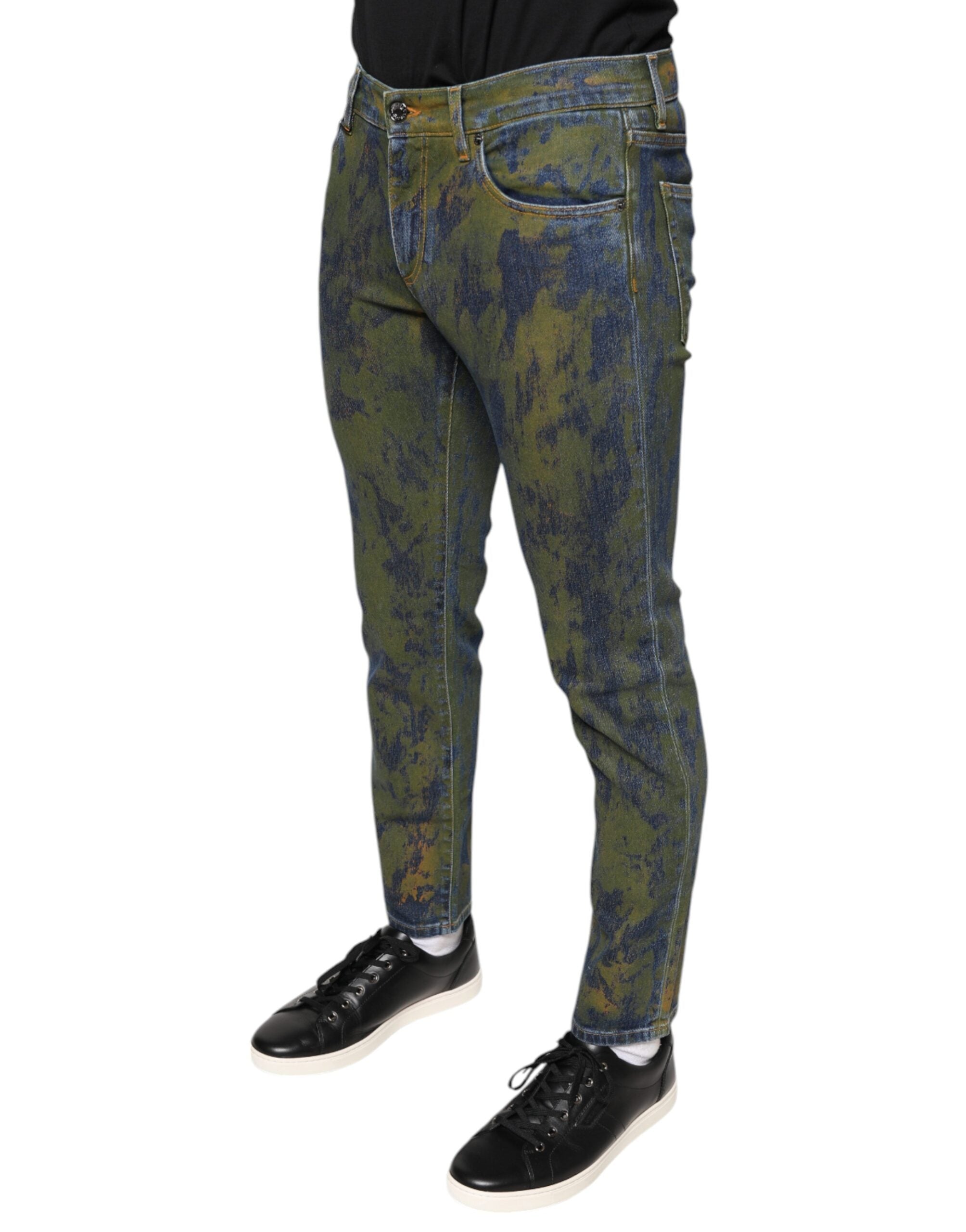 Blue Cotton Dye Slim Fit Men Denim Jeans - ventzia