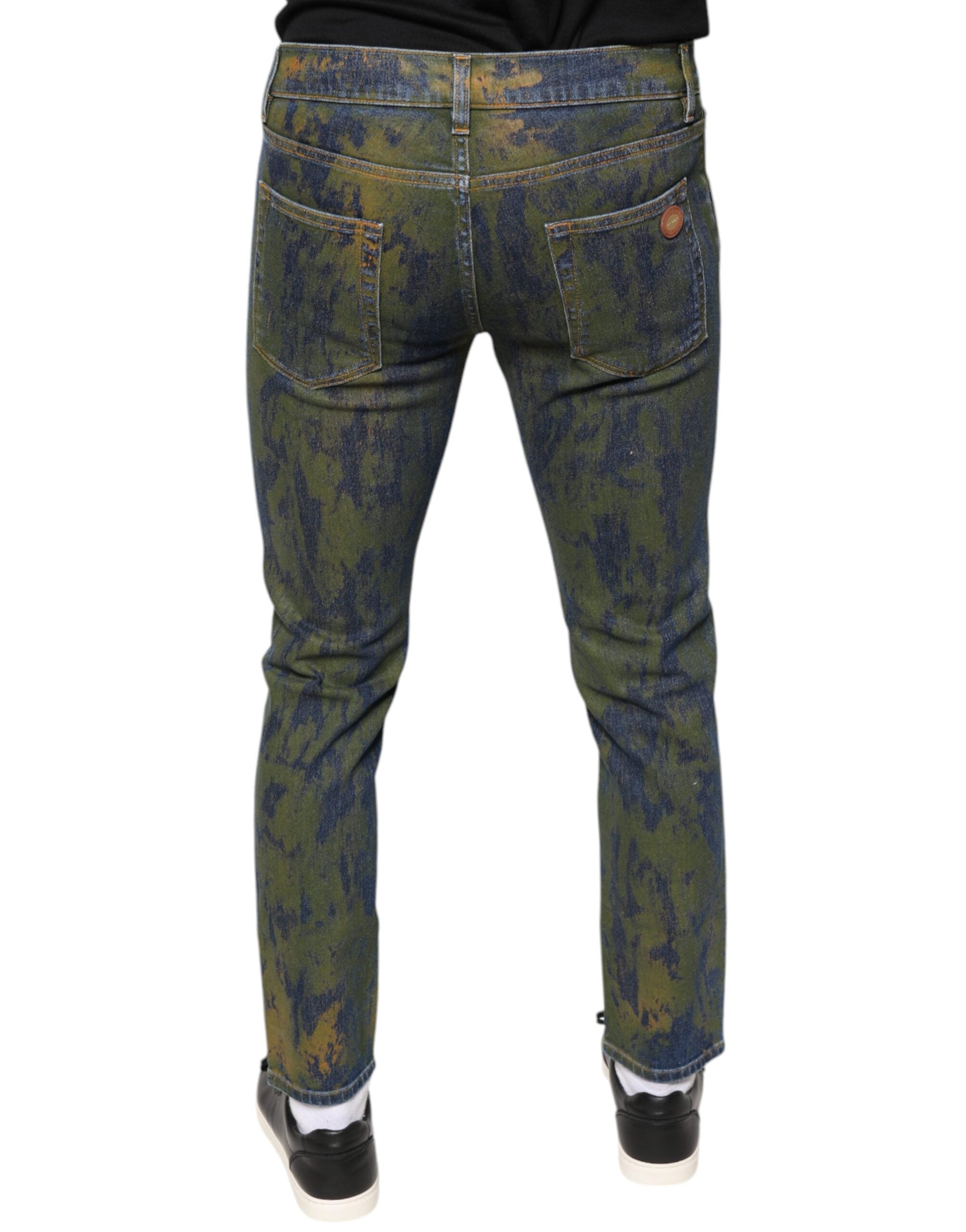 Blue Cotton Dye Slim Fit Men Denim Jeans - ventzia