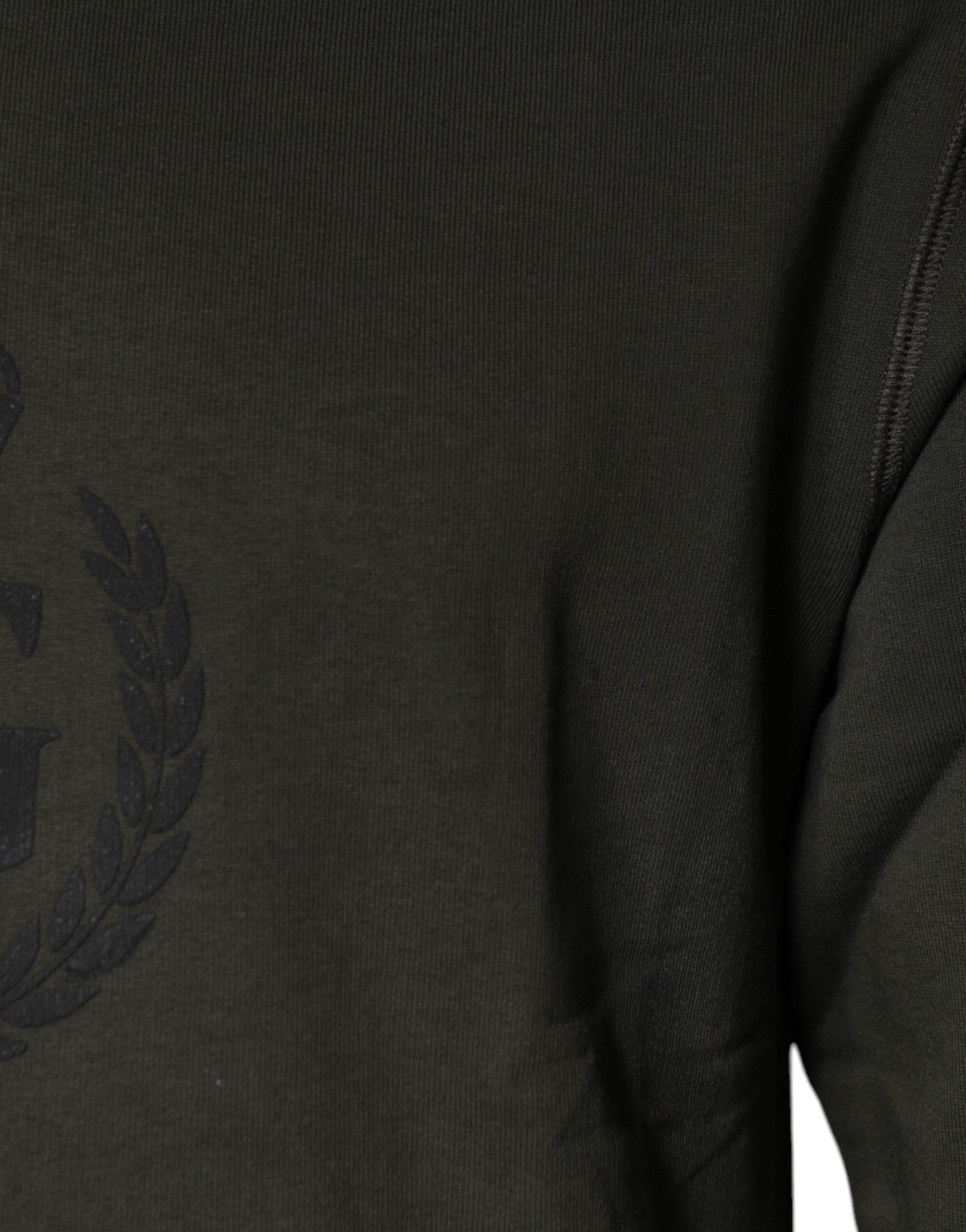 Army Green Crown Cotton Sweatshirt Sweater - ventzia