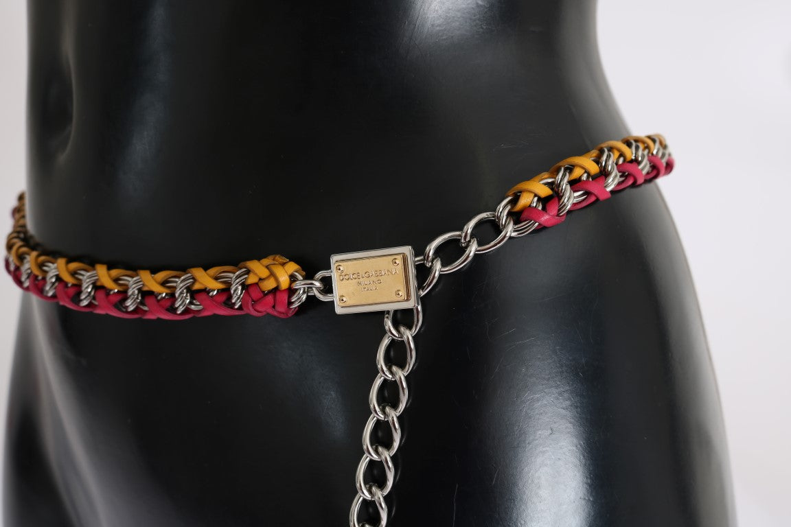Elegant Multicolor Crystal-Embellished Belt - ventzia