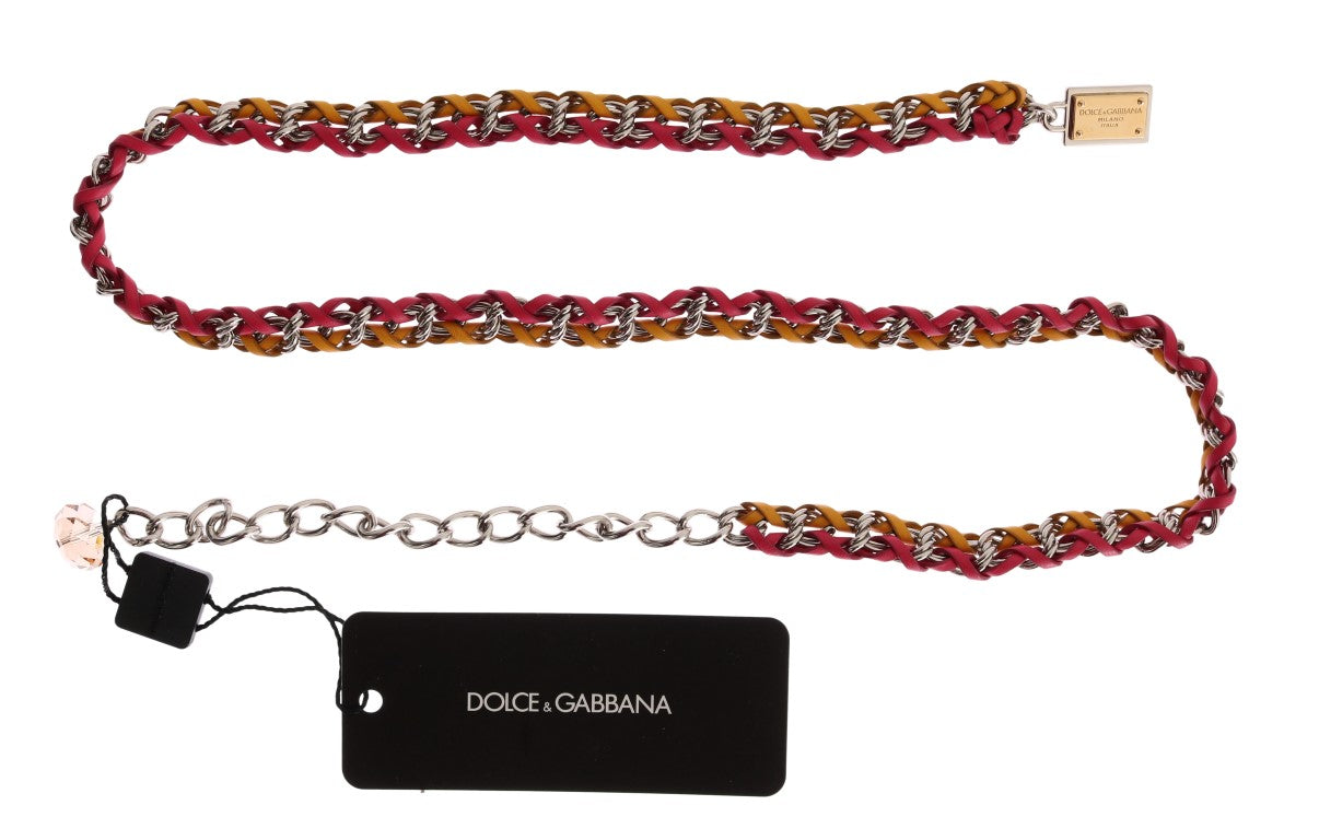Elegant Multicolor Crystal-Embellished Belt - ventzia