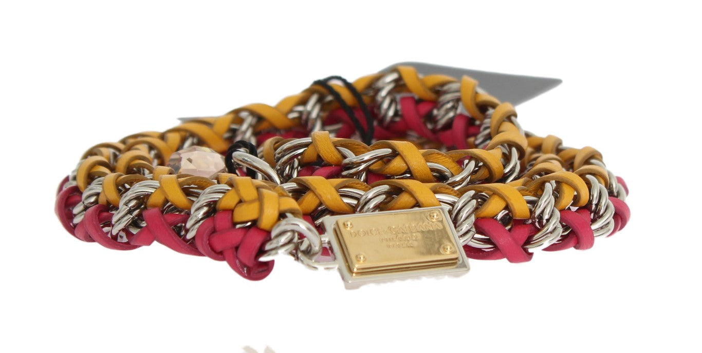 Elegant Multicolor Crystal-Embellished Belt - ventzia