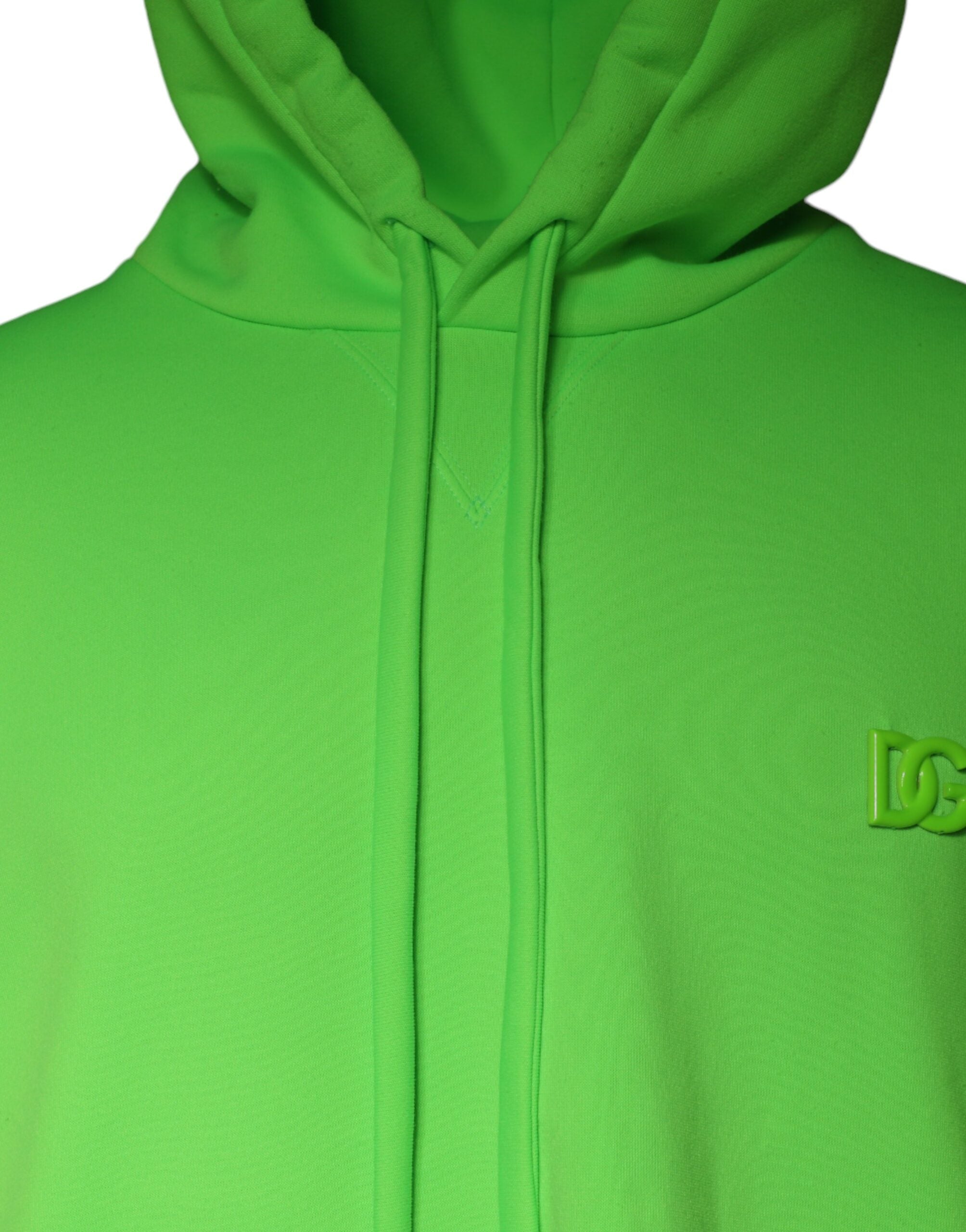 Green Logo Hooded Pullover Men Sweatshirt Sweater - ventzia