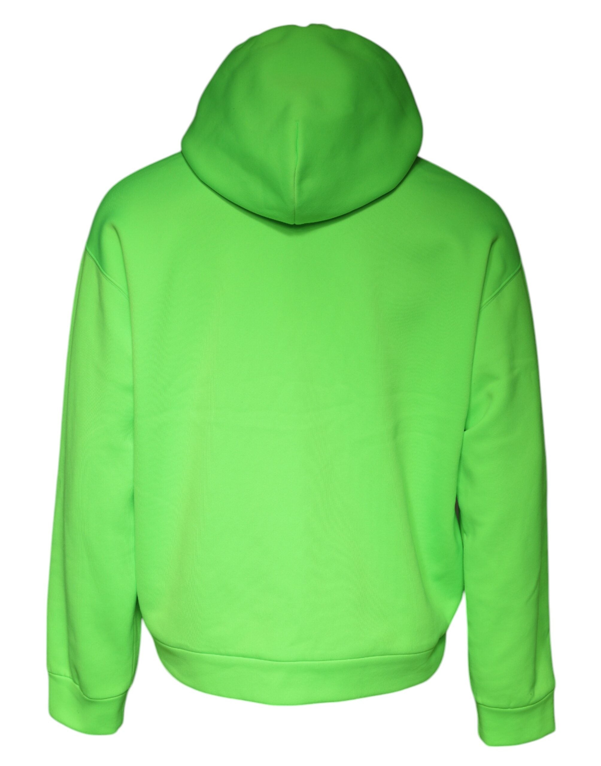 Green Logo Hooded Pullover Men Sweatshirt Sweater - ventzia