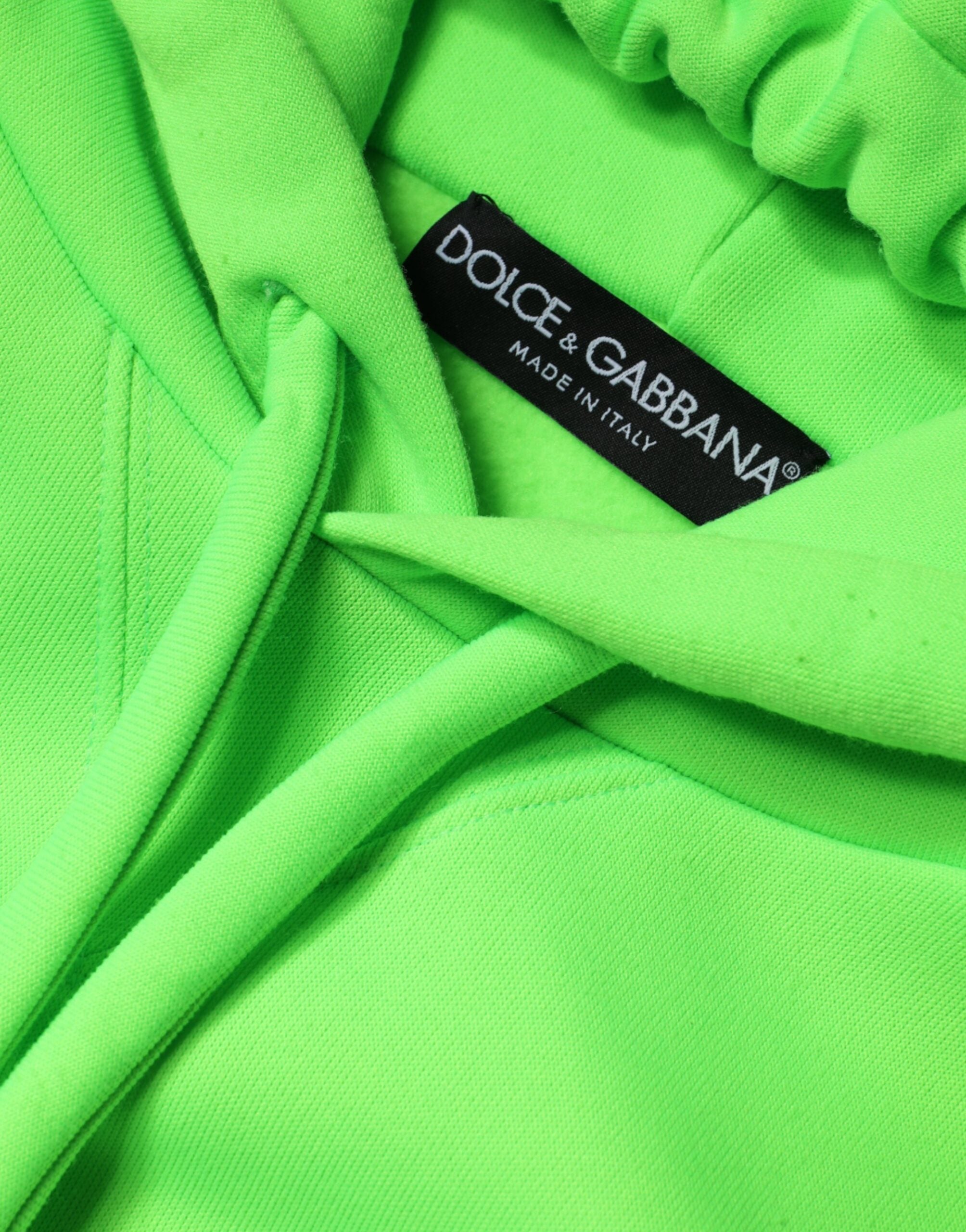 Green Logo Hooded Pullover Men Sweatshirt Sweater - ventzia