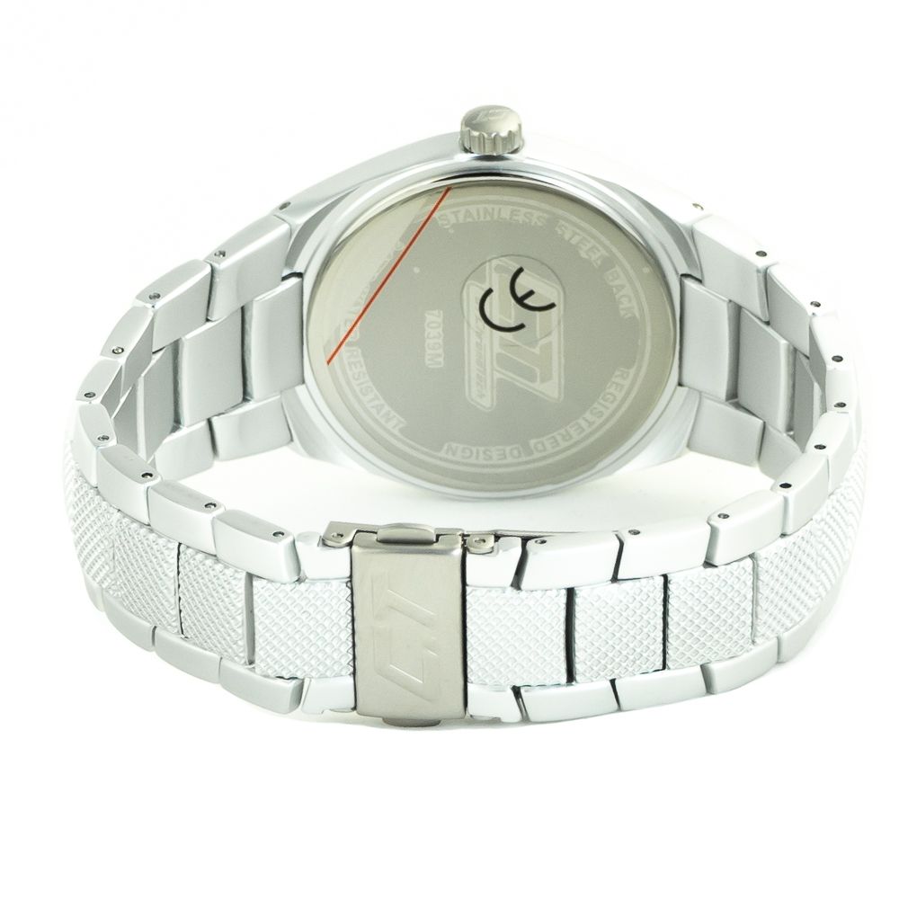 Silver Polycarbonate Dress Watch - ventzia
