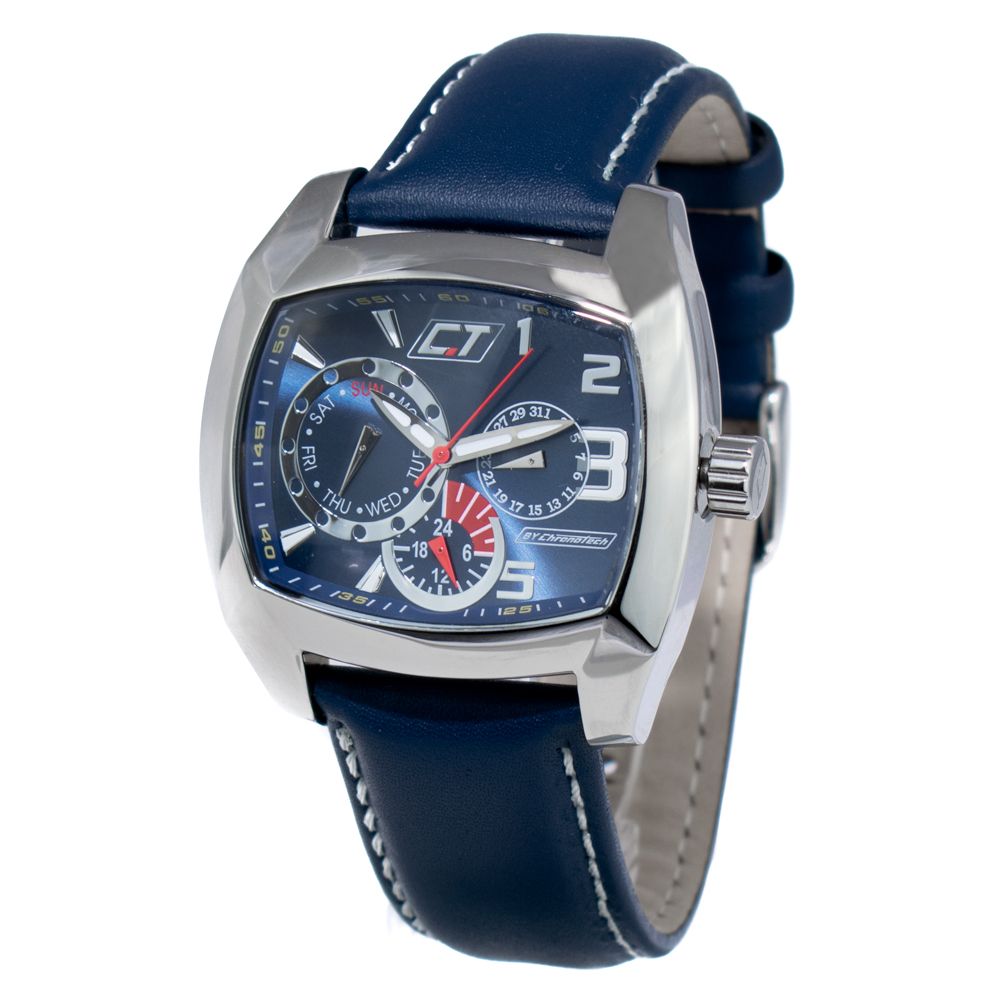 Blue Leather Dress Watch - ventzia