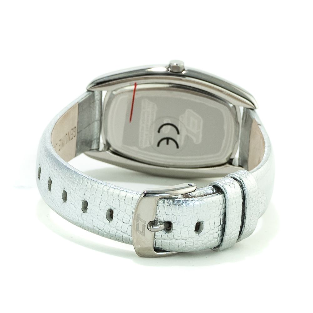 Silver Leather Dress Watch - ventzia