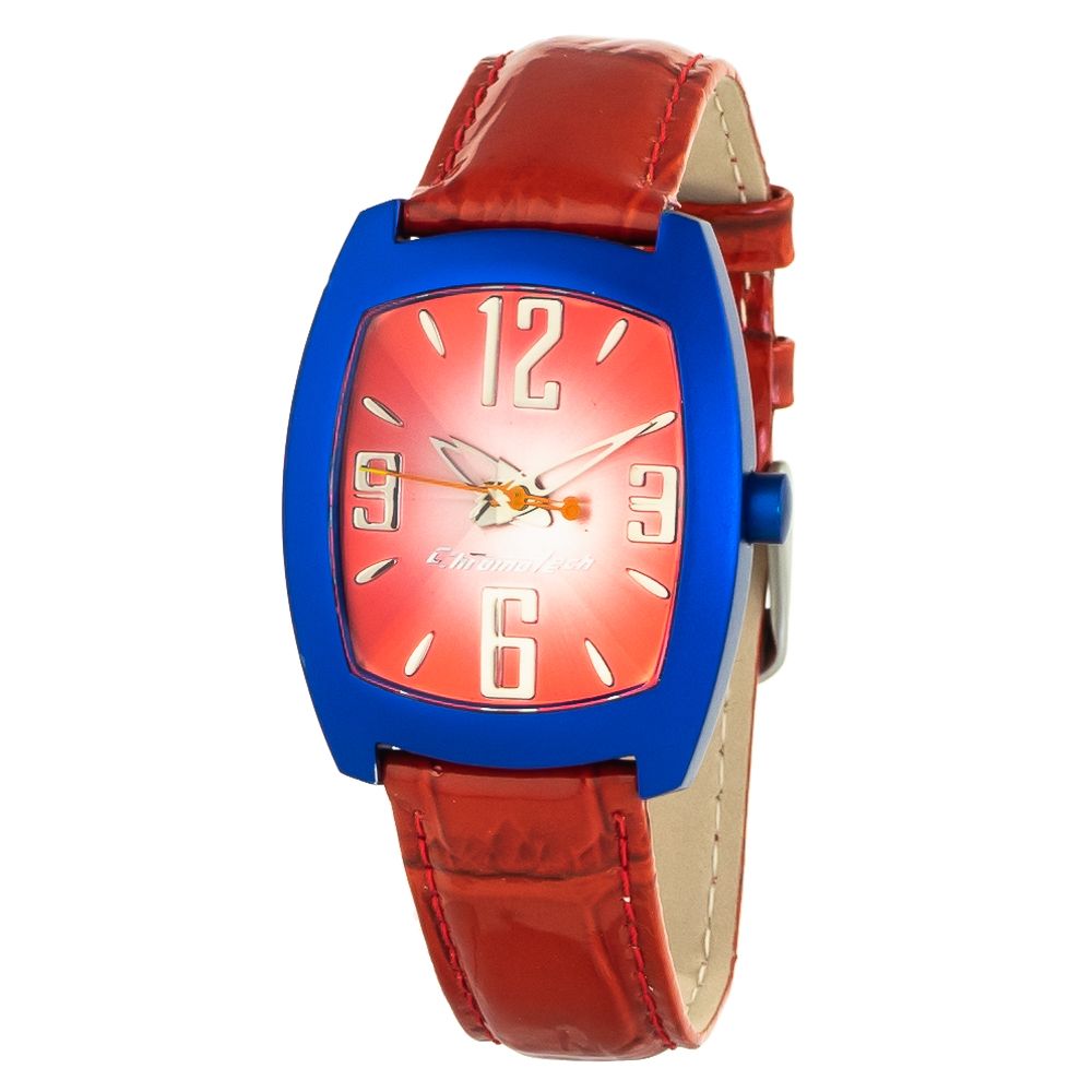 Red Leather Dress Watch