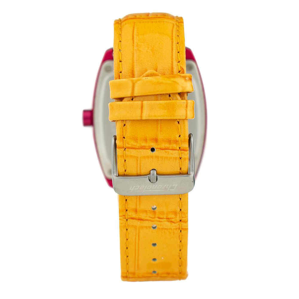 Orange Leather Dress Watch - ventzia