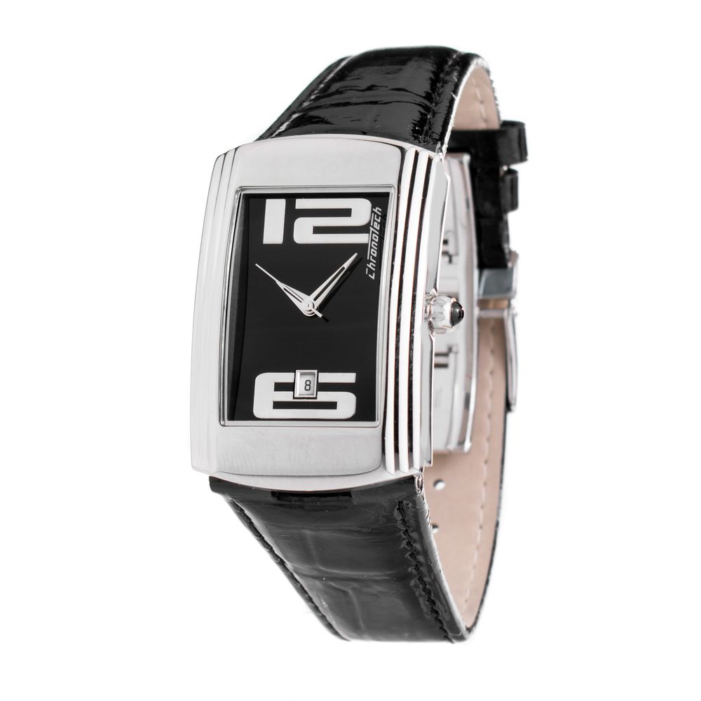 Black Leather Dress Watch - ventzia
