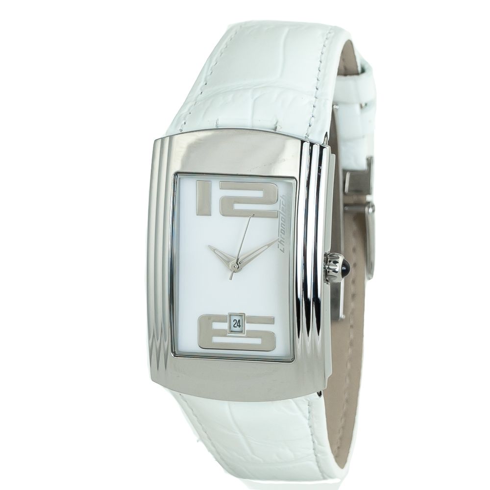 White Leather Dress Watch - ventzia