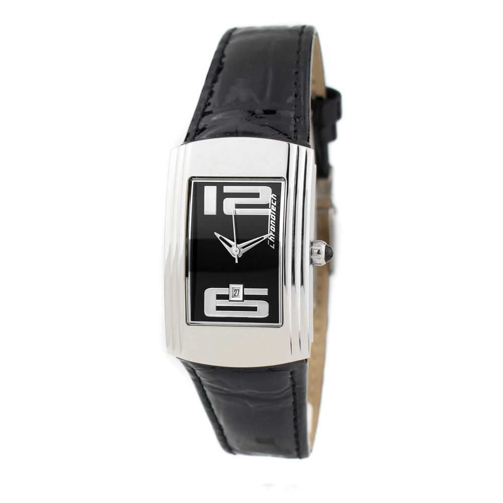 Black Leather Dress Watch - ventzia