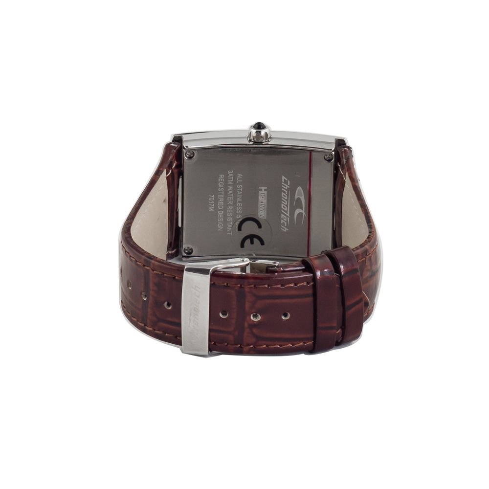 Brown Leather Dress Watch - ventzia