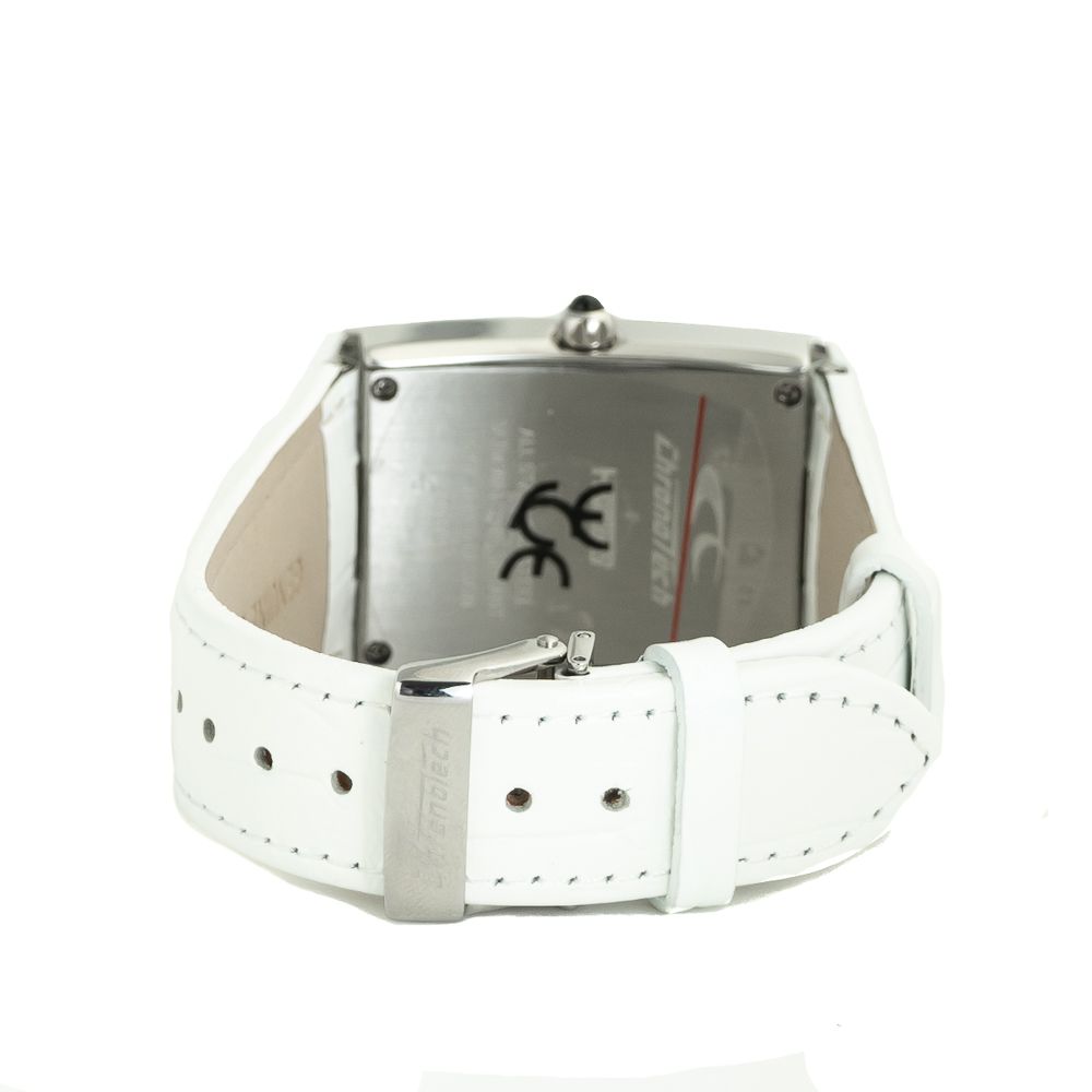 White Leather Dress Watch - ventzia