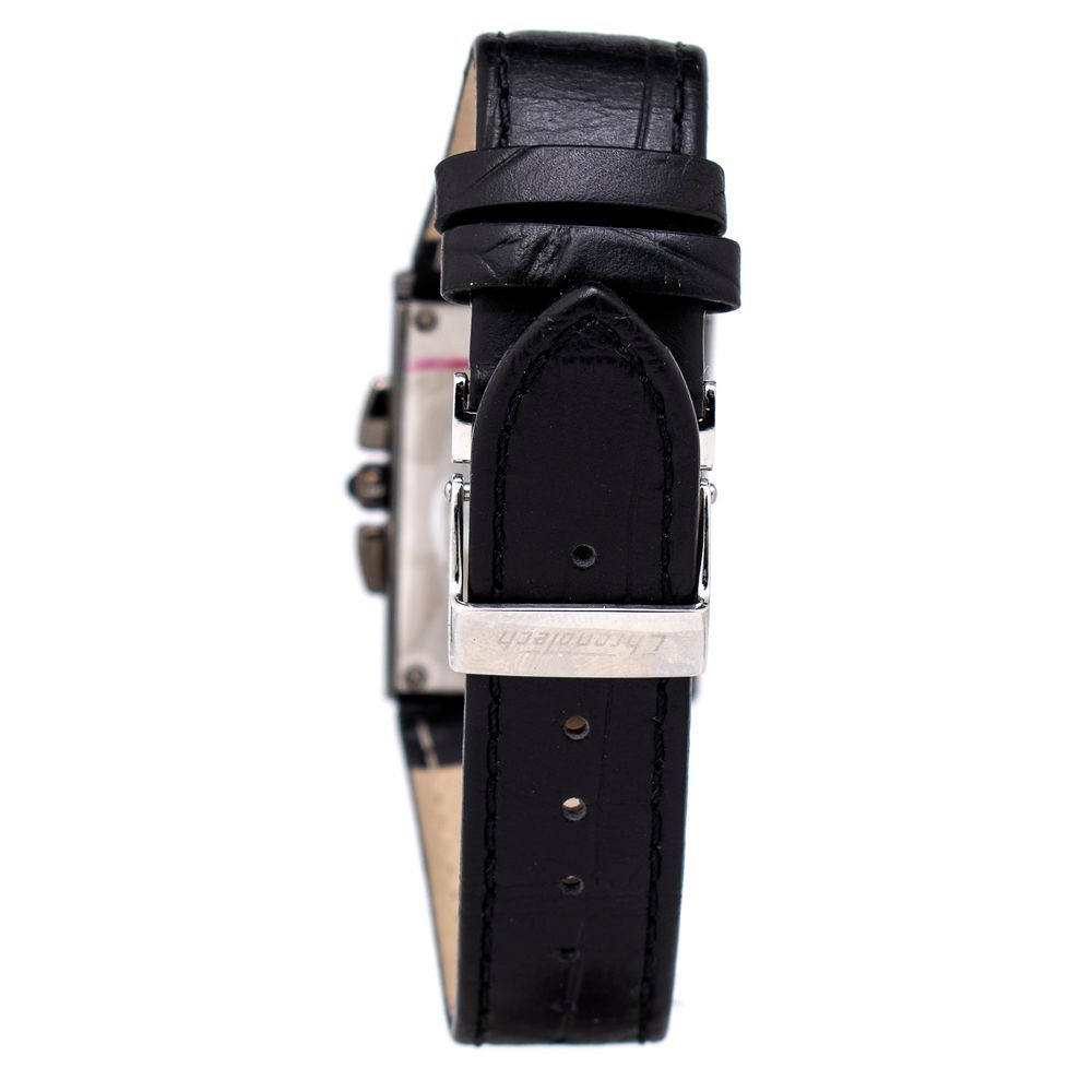 Black Leather Dress Watch - ventzia