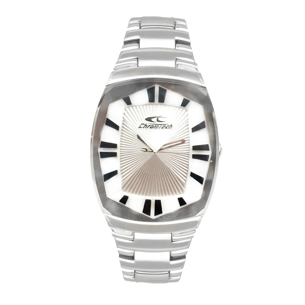 Silver Stainless Steel Dress Watch - ventzia