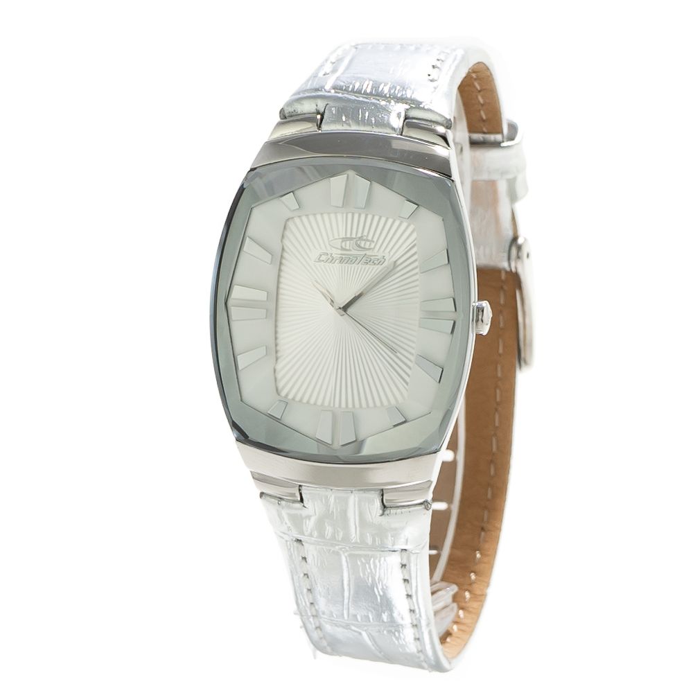 Silver Leather Dress Watch - ventzia