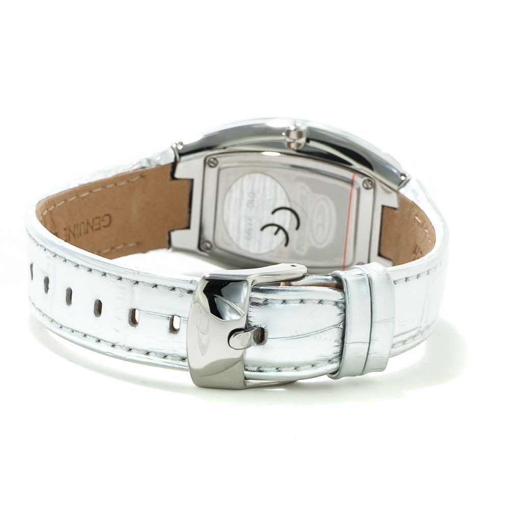 Silver Leather Dress Watch - ventzia