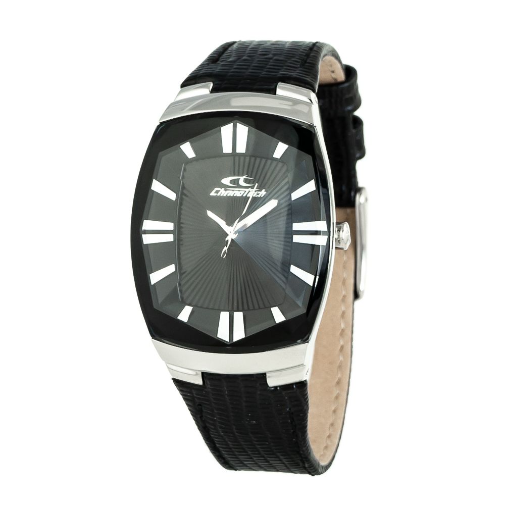 Black Leather Dress Watch - ventzia