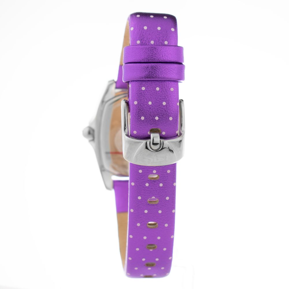 Purple Leather Dress Watch - ventzia