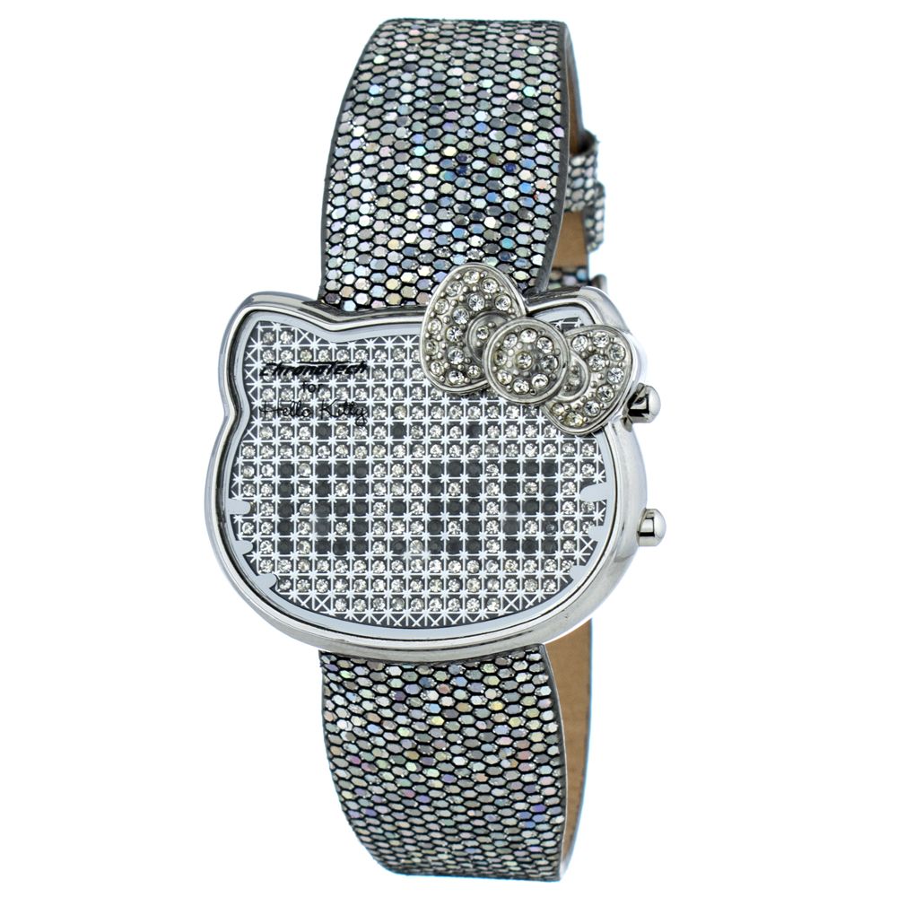 Silver Leather Digital Watch - ventzia
