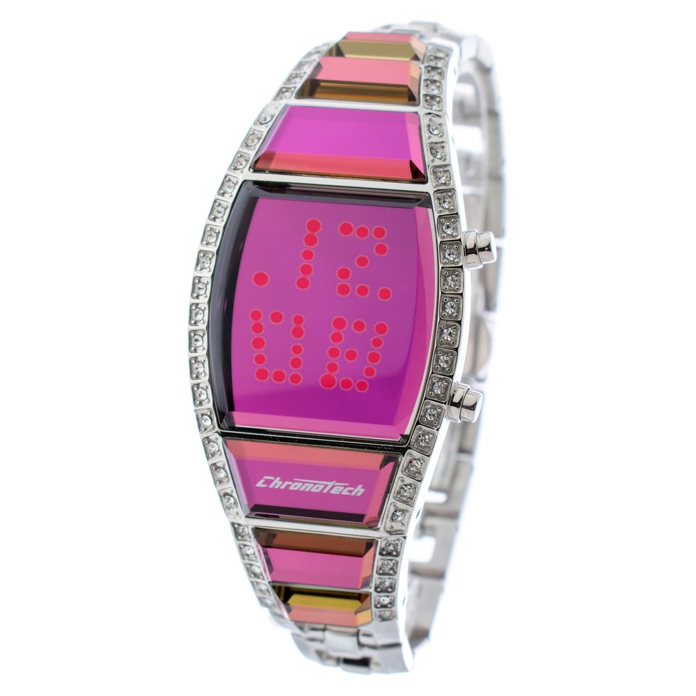 Silver Stainless Steel Digital Watch - ventzia