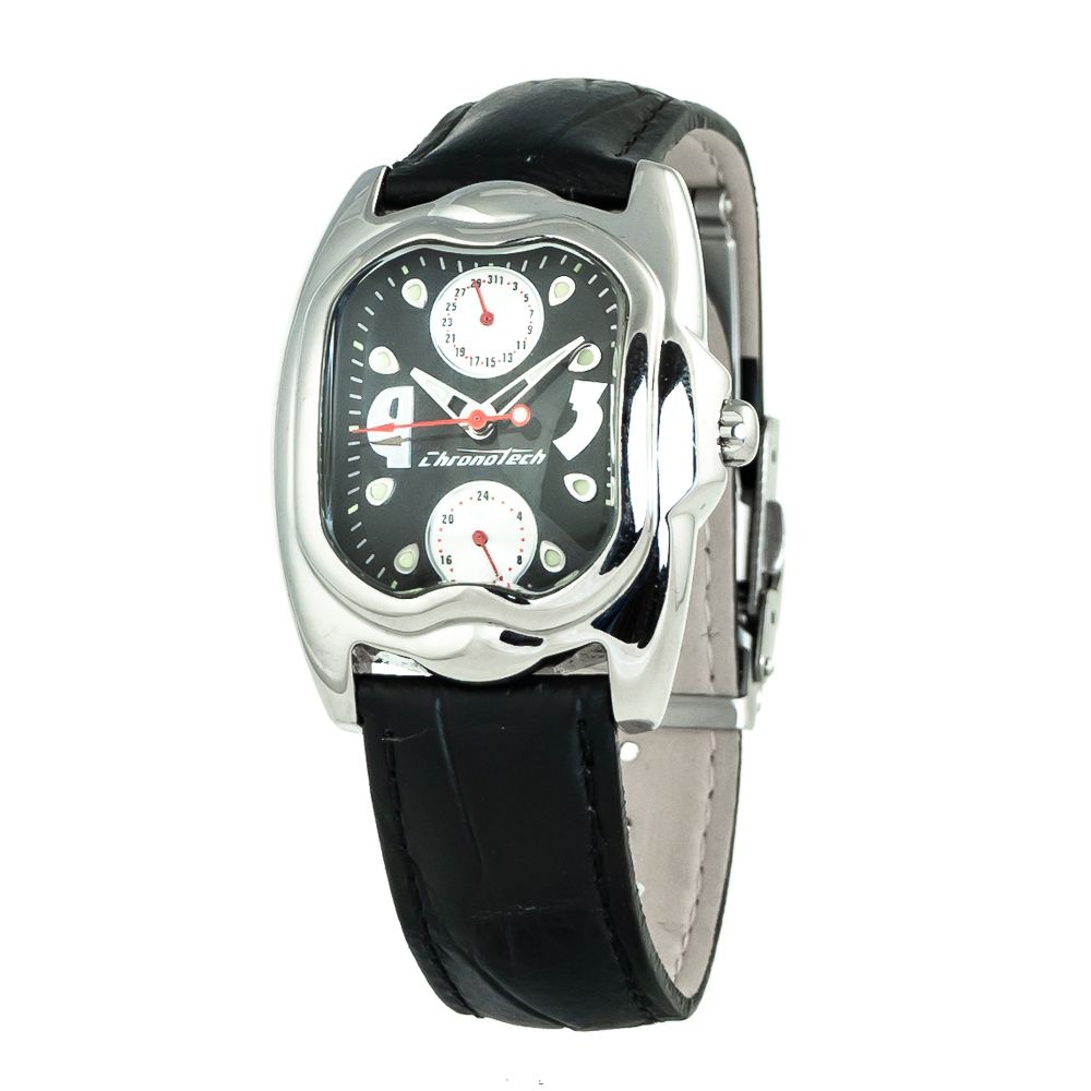 Black Leather Dress Watch - ventzia