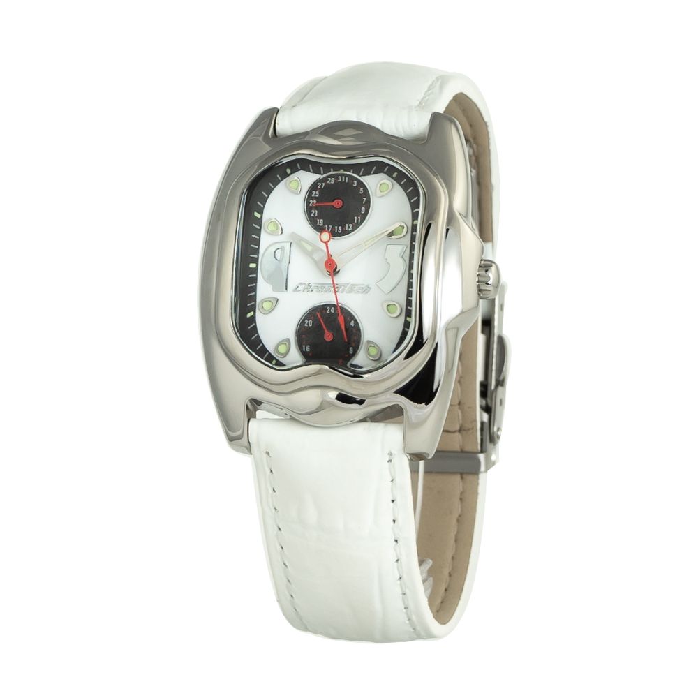White Leather Dress Watch - ventzia