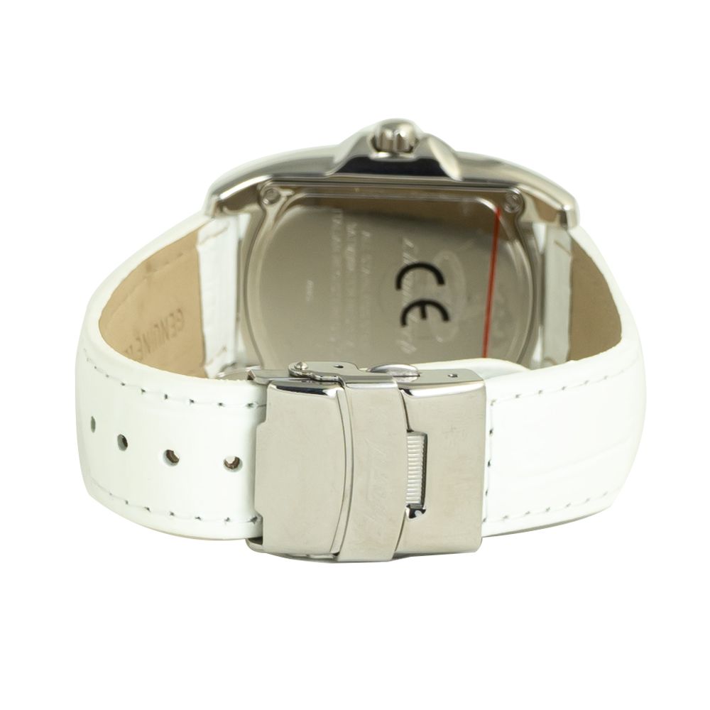 White Leather Dress Watch - ventzia