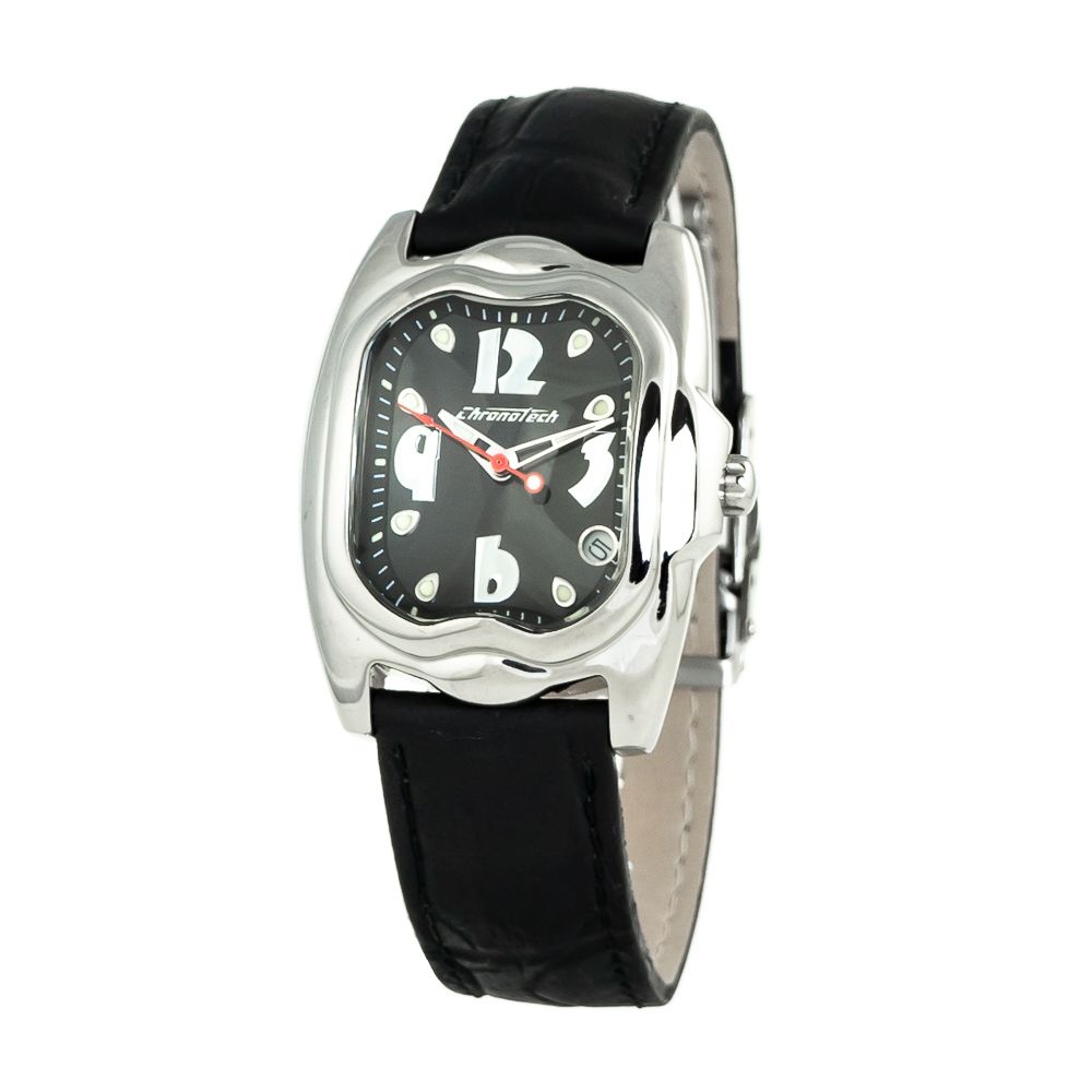 Black Leather Dress Watch - ventzia