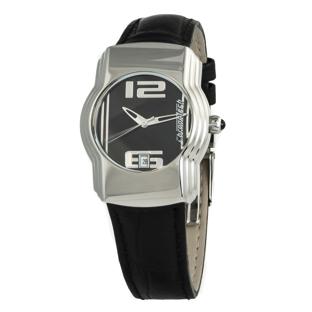 Black Leather Dress Watch - ventzia