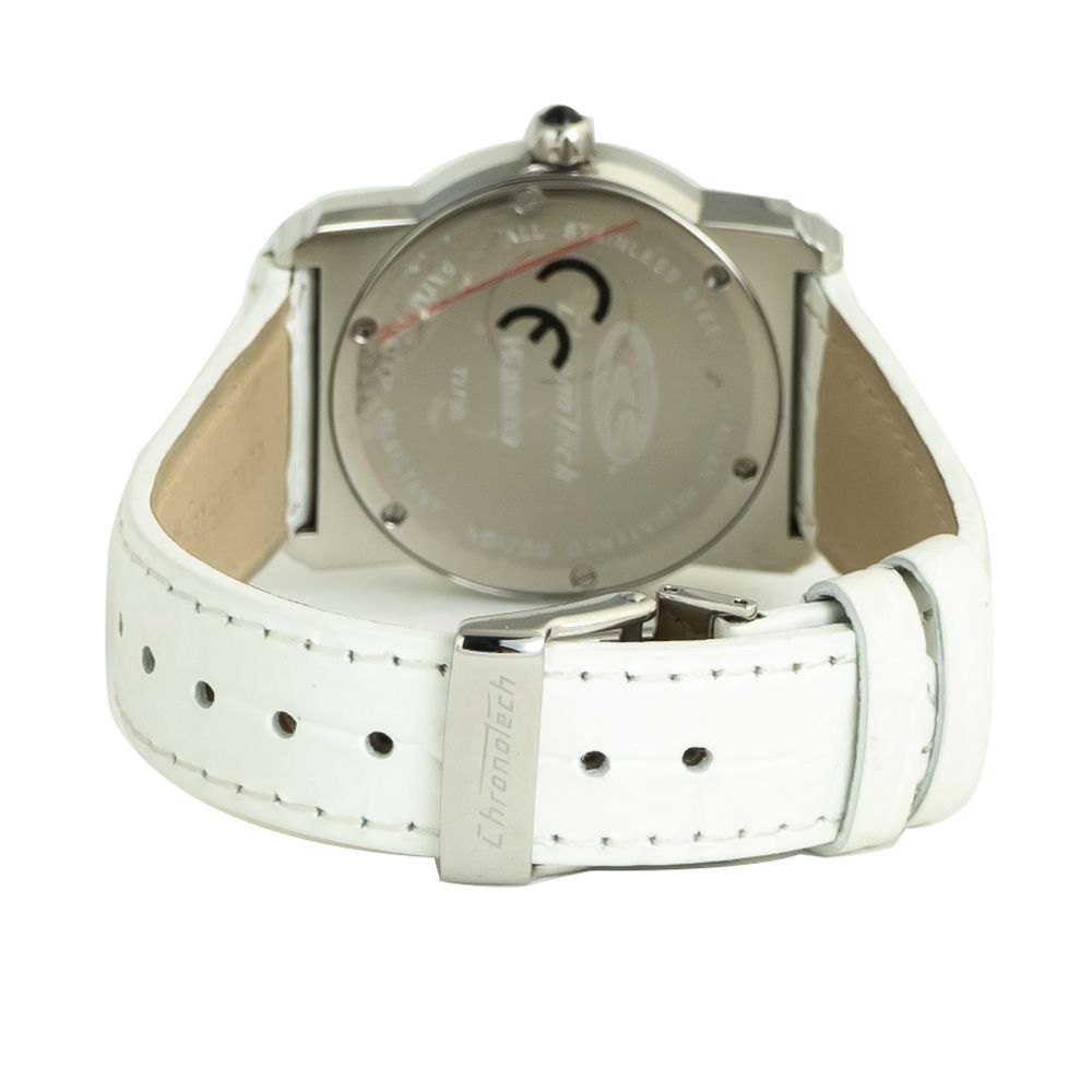 White Leather Dress Watch - ventzia