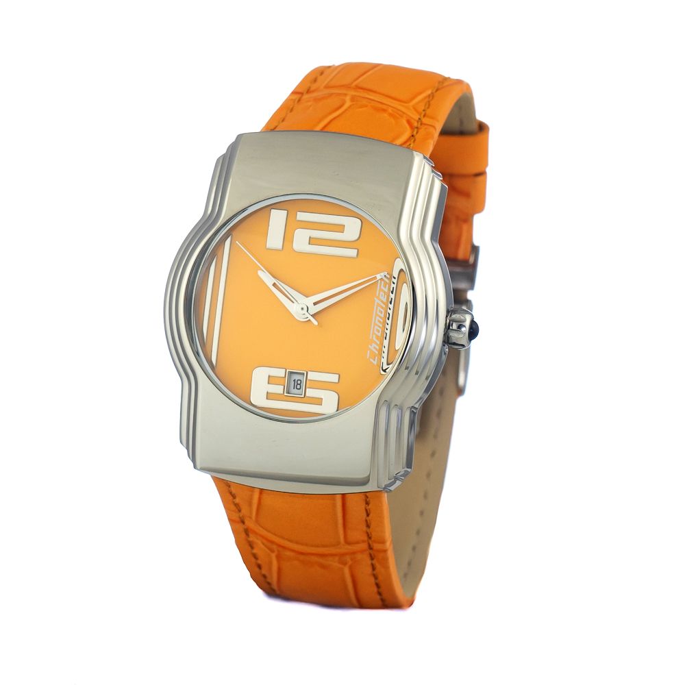 Orange Leather Dress Watch - ventzia