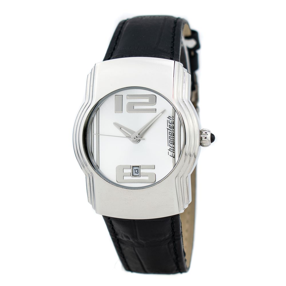 Black Leather Dress Watch - ventzia