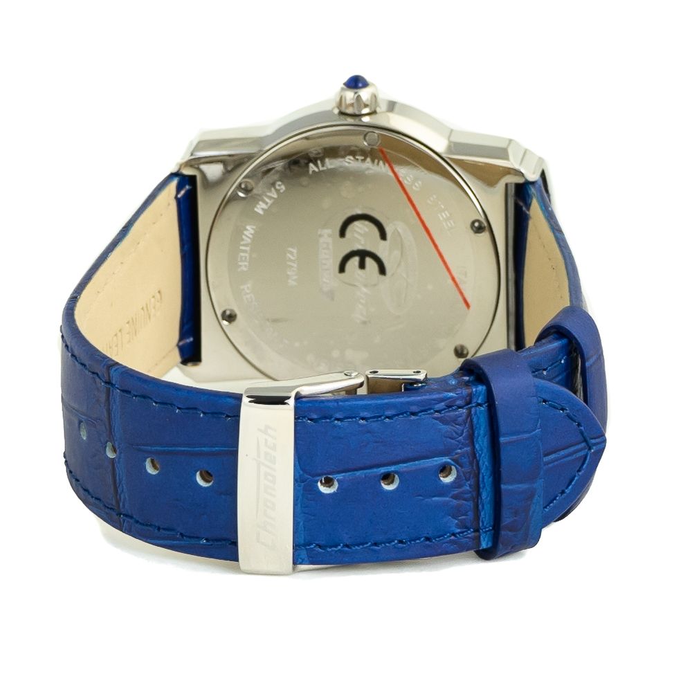Blue Leather Dress Watch - ventzia