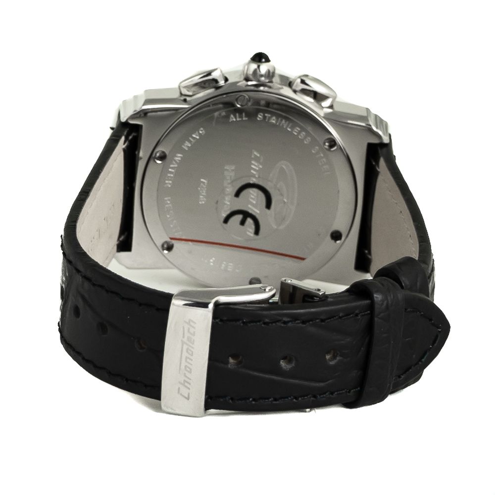 Black Leather Dress Watch - ventzia