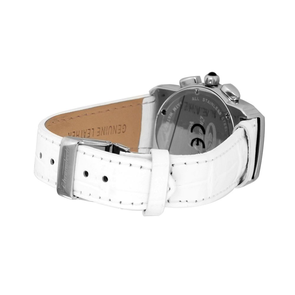 White Leather Dress Watch - ventzia