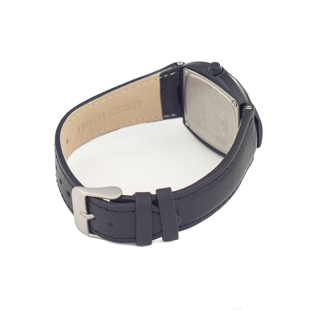 Black Leather Dress Watch - ventzia