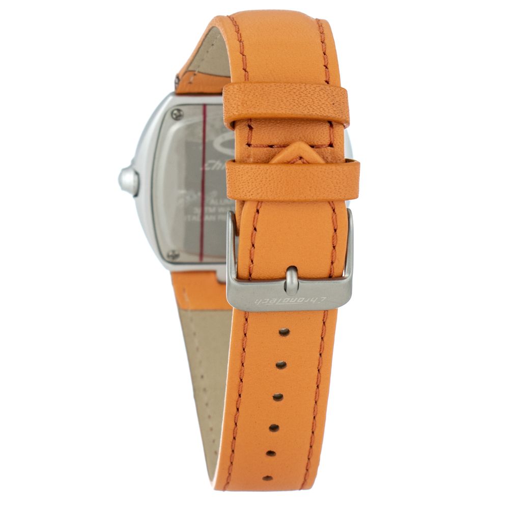 Orange Leather Dress Watch - ventzia