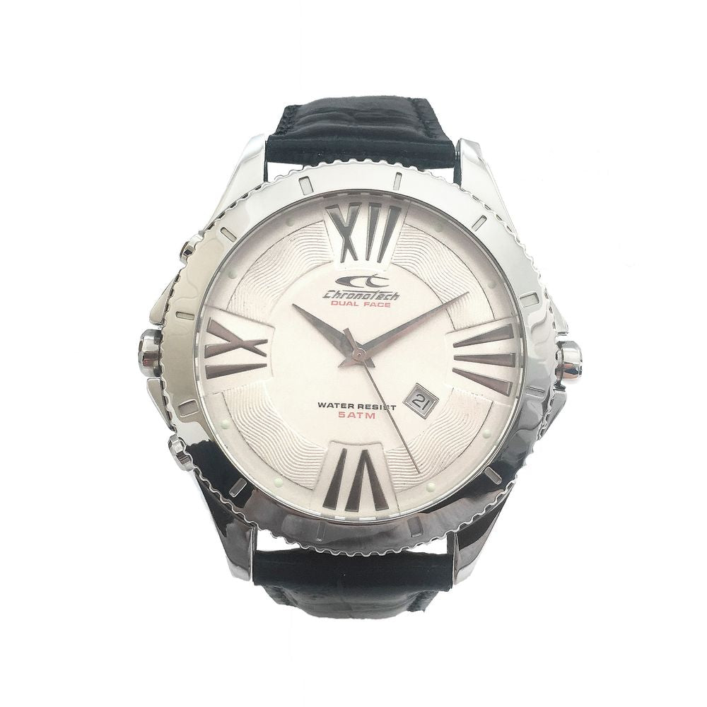 Black Leather Dress Watch - ventzia
