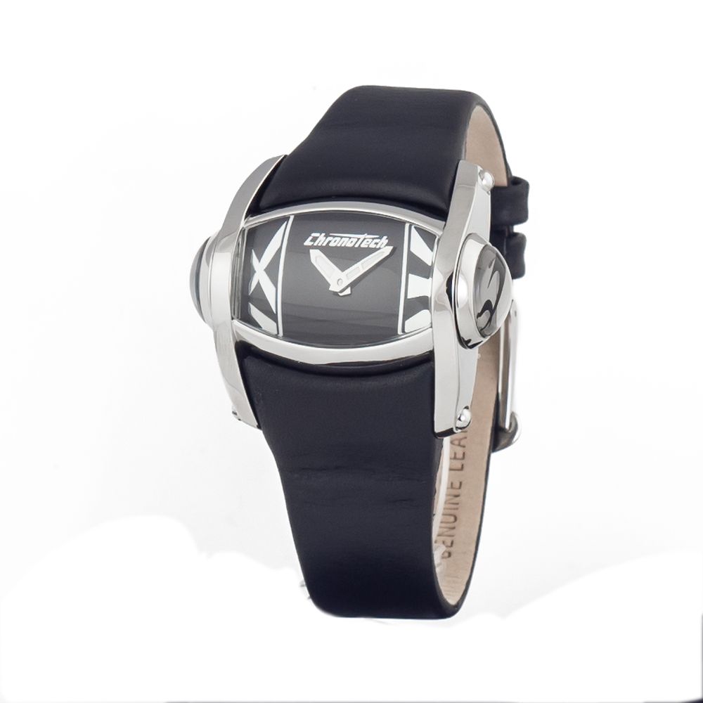 Black Leather Dress Watch - ventzia