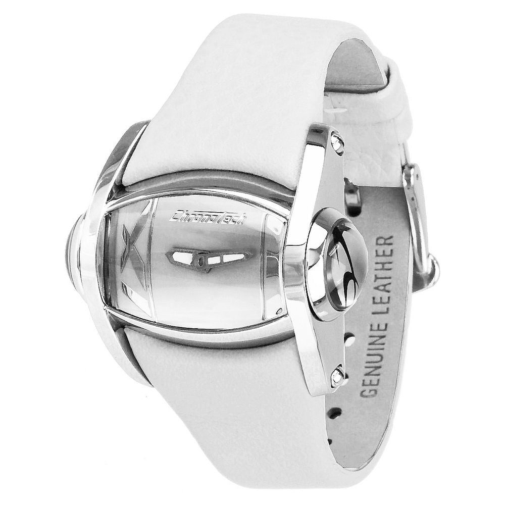 White Leather Dress Watch - ventzia