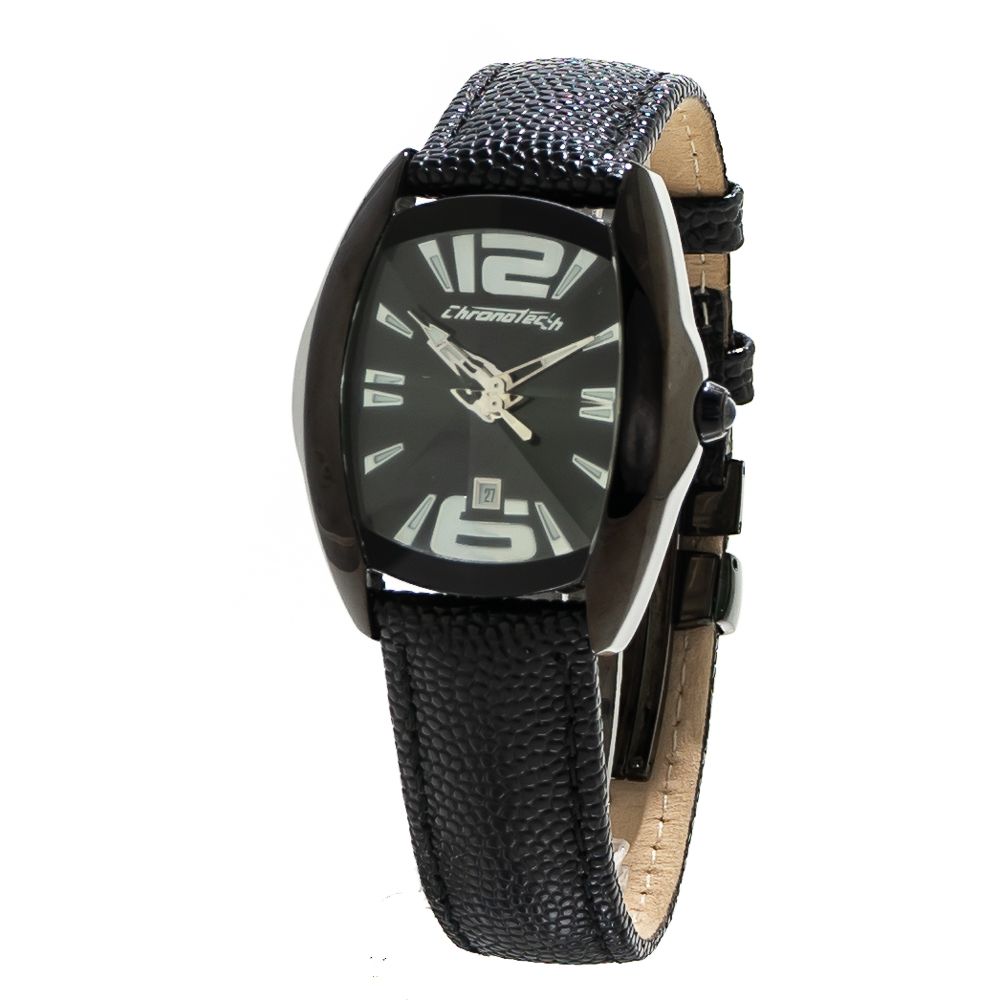Black Leather Dress Watch - ventzia