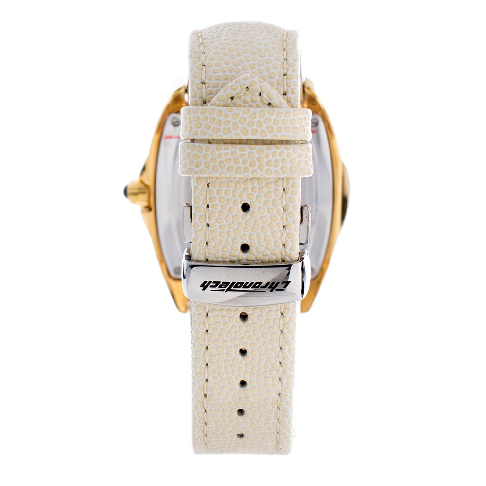 Beige Leather Dress Watch - ventzia