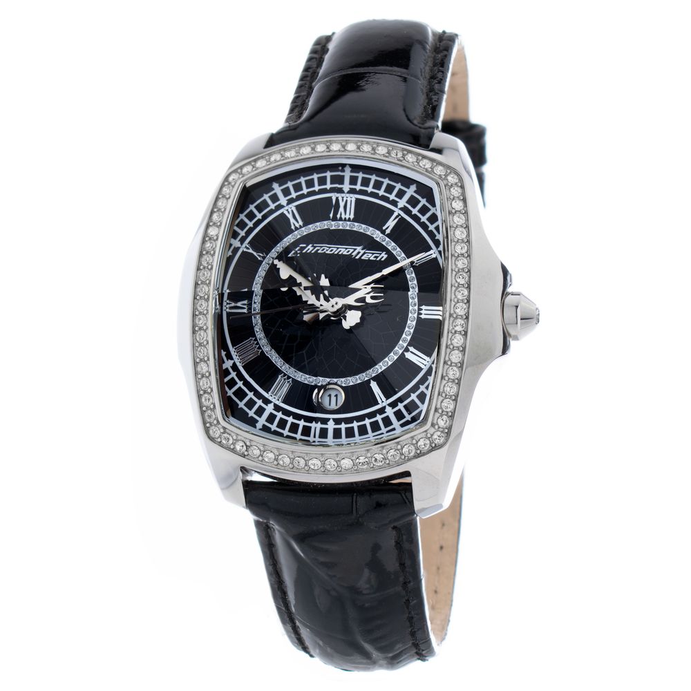 Black Leather Dress Watch - ventzia